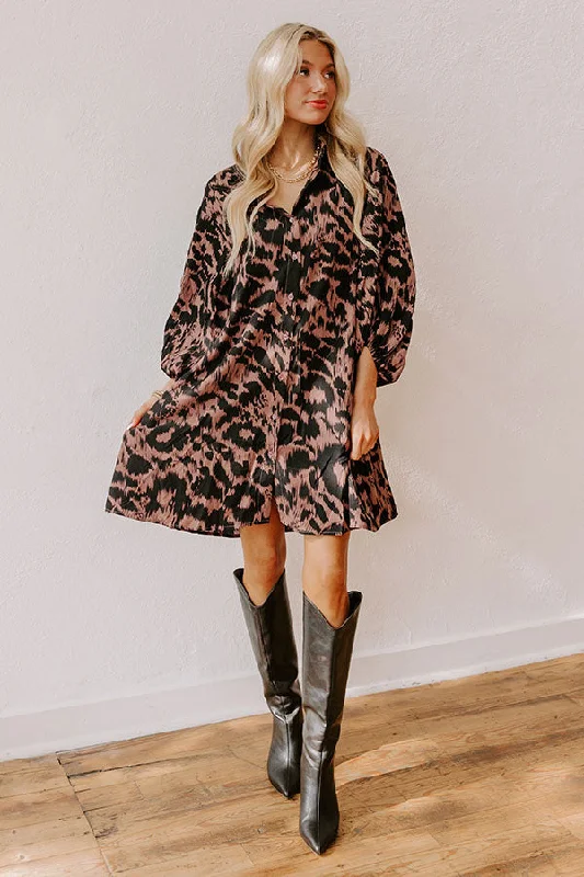 Dreaming Of Soho Button Down Mini Dress