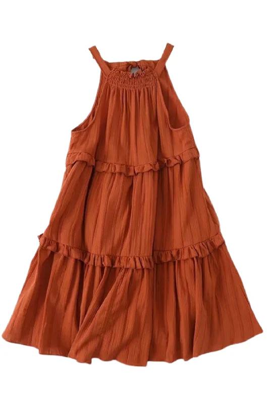 'Michelle' Sleeveless Ruffled Tiered Dress