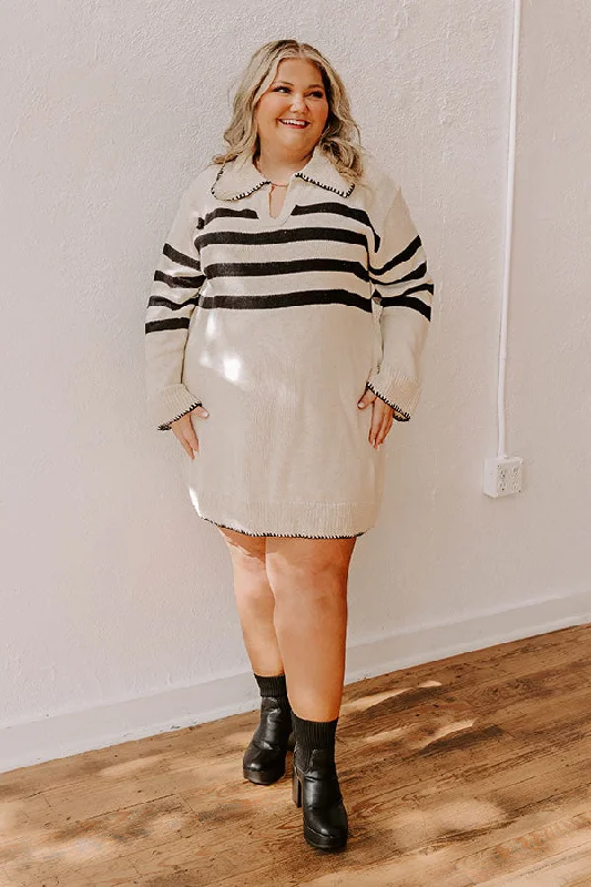 Nantucket Chill Knit Sweater Dress Curves