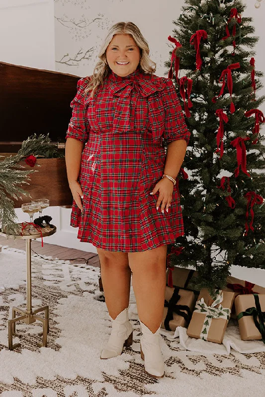 Plaid Perfection Mini Dress Curves