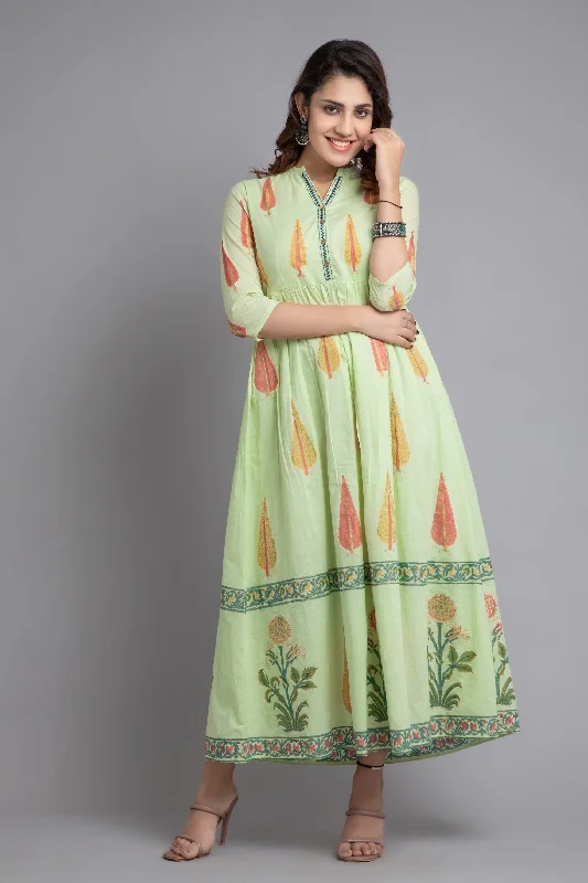 HAND BLOCK PRINTED LONG DRESS