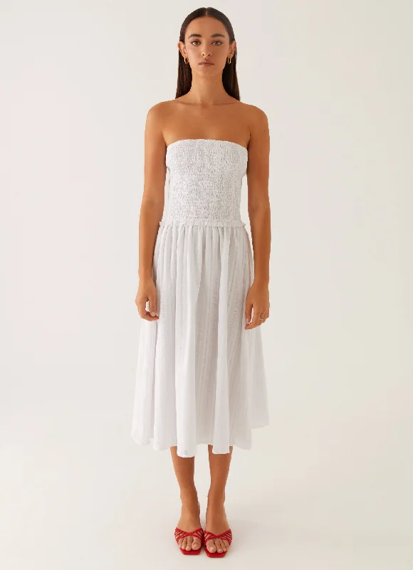 Lulie Shirres Midi Dress - Ivory