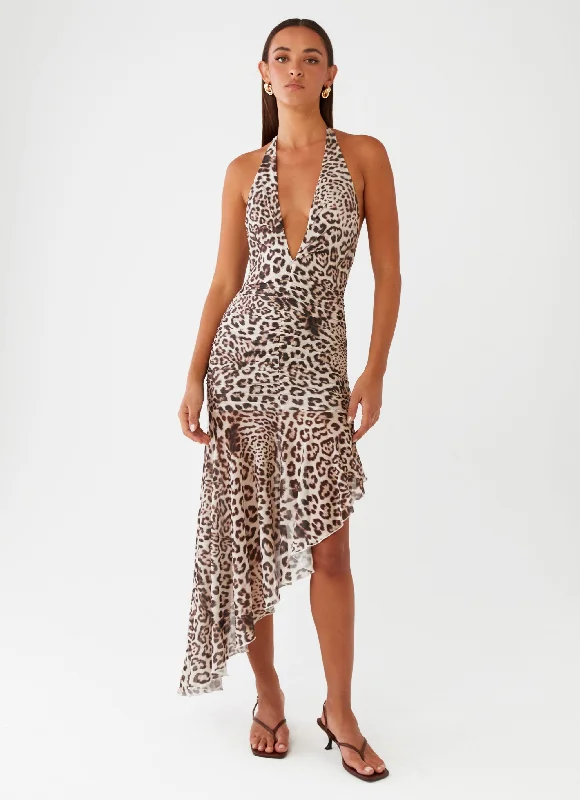 Take Time Midi Dress - Leopard